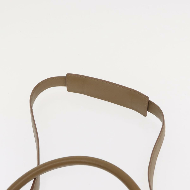 【日本直送】CELINE Trapeze 手提包 皮革 2way 米色 金色 Auth 149534-14