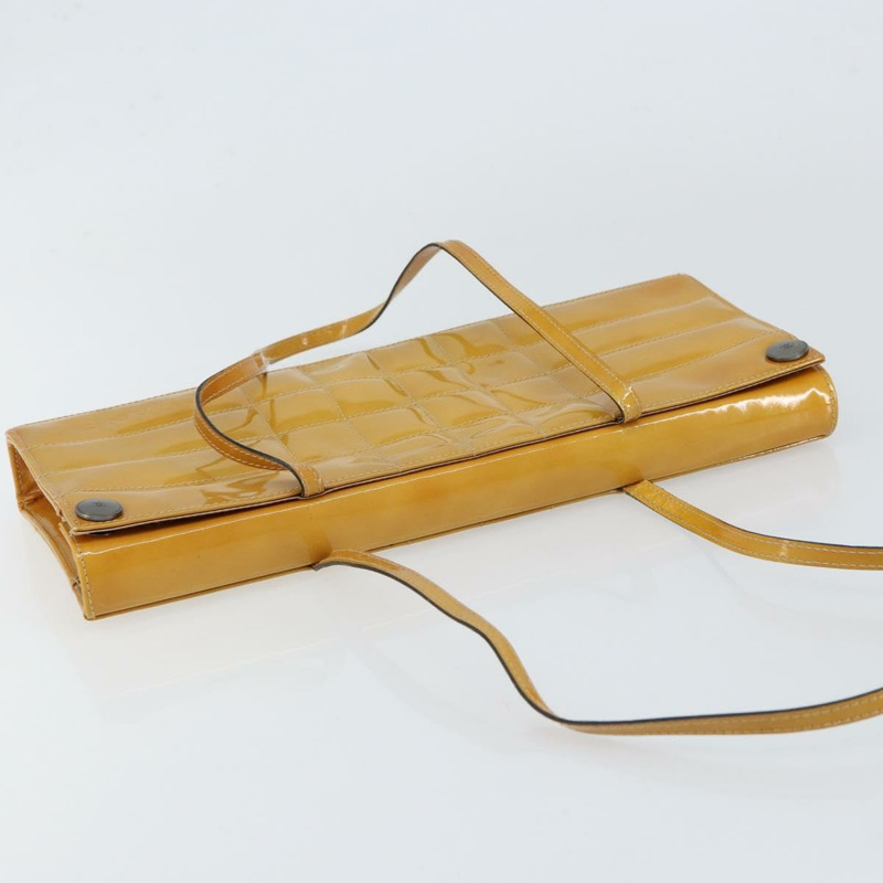 【日本直送】香奈兒 Choco Bar 肩背包 琺瑯黃 CC Auth 152372-5