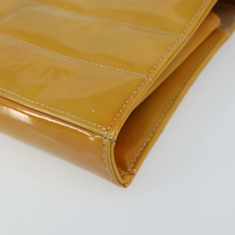 【日本直送】香奈兒 Choco Bar 肩背包 琺瑯黃 CC Auth 152372-8