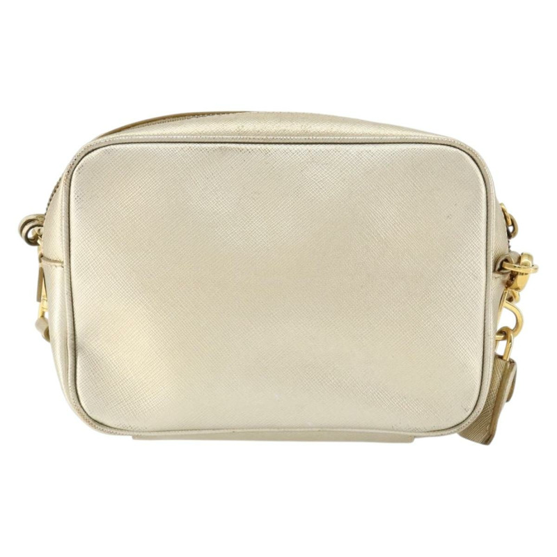 【日本直送】PRADA 單肩包 Safiano 皮革 金色 Auth 152404-1