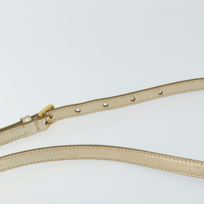 【日本直送】PRADA 單肩包 Safiano 皮革 金色 Auth 152404-6