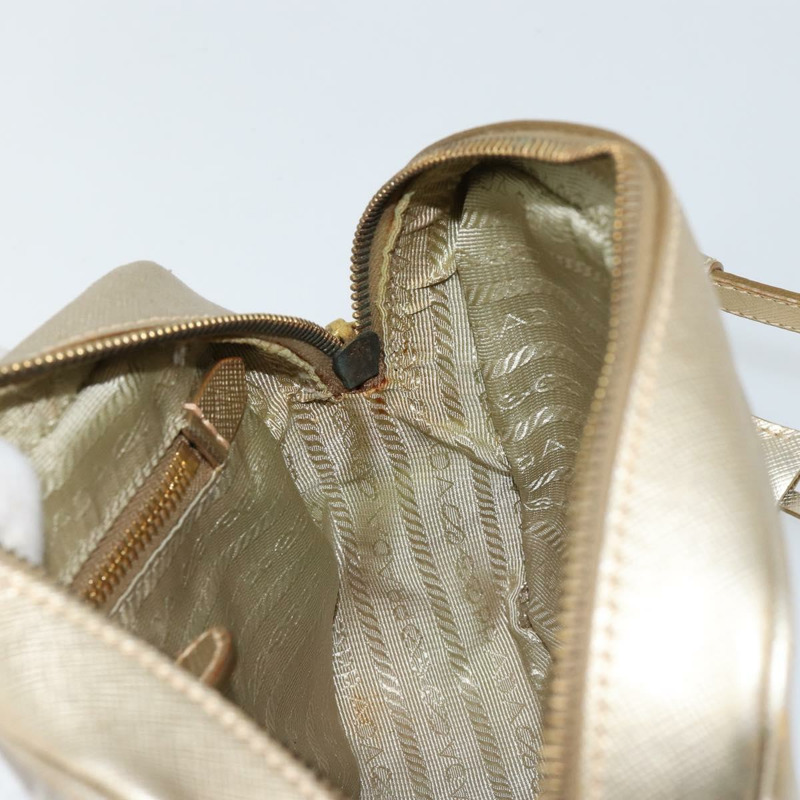 【日本直送】PRADA 單肩包 Safiano 皮革 金色 Auth 152404-15