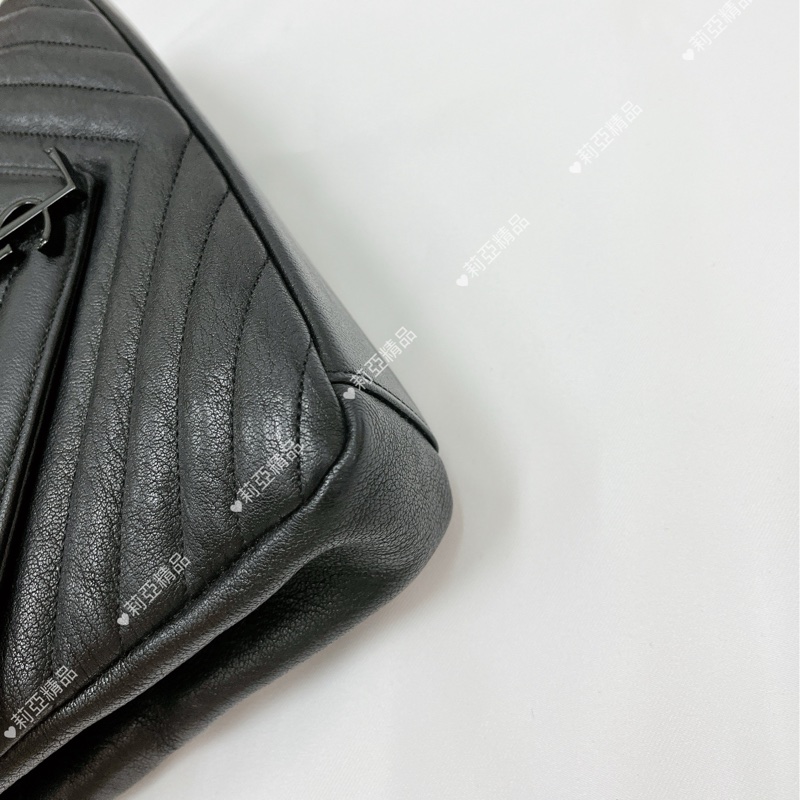 莉亞精品♡YSL 428056 學院包 so black 二手-5