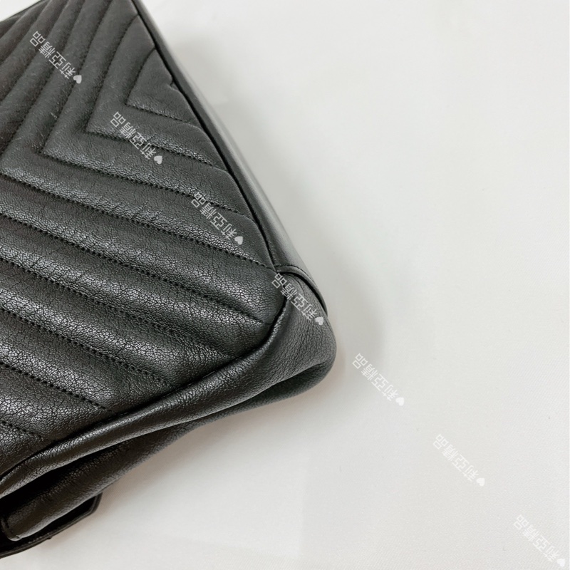 莉亞精品♡YSL 428056 學院包 so black 二手-7