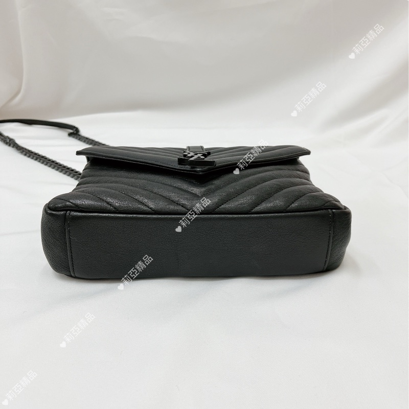 莉亞精品♡YSL 428056 學院包 so black 二手-10