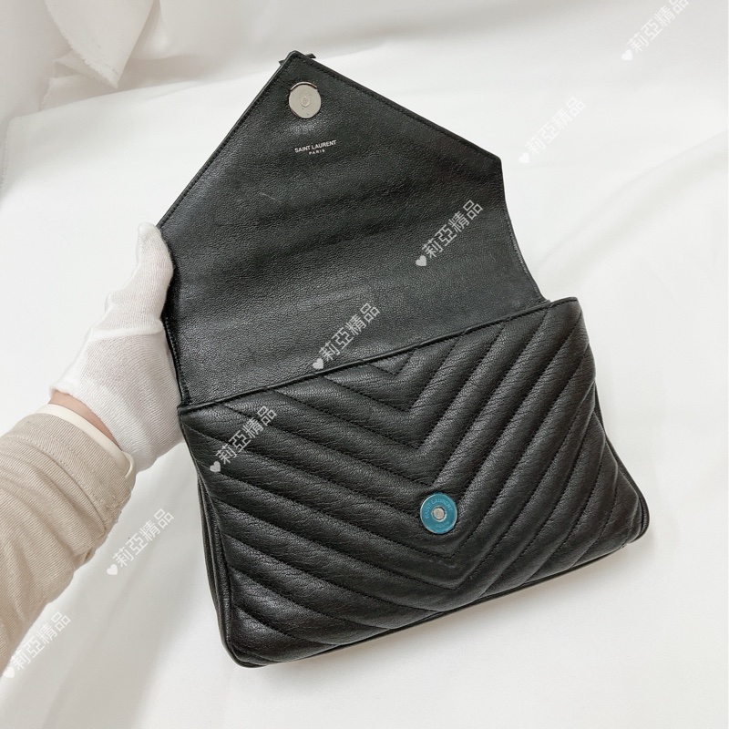 莉亞精品♡YSL 428056 學院包 so black 二手-13