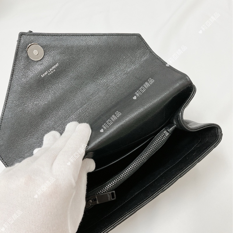 莉亞精品♡YSL 428056 學院包 so black 二手-17