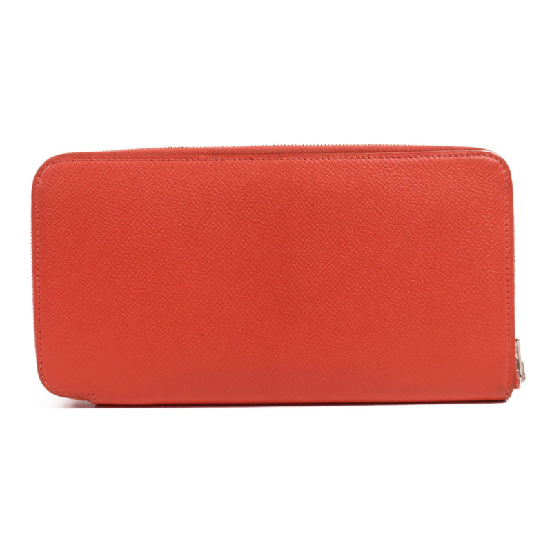 HERMES Clemence皮革Long Wallet銀扣長錢包Rose Jaipur-0