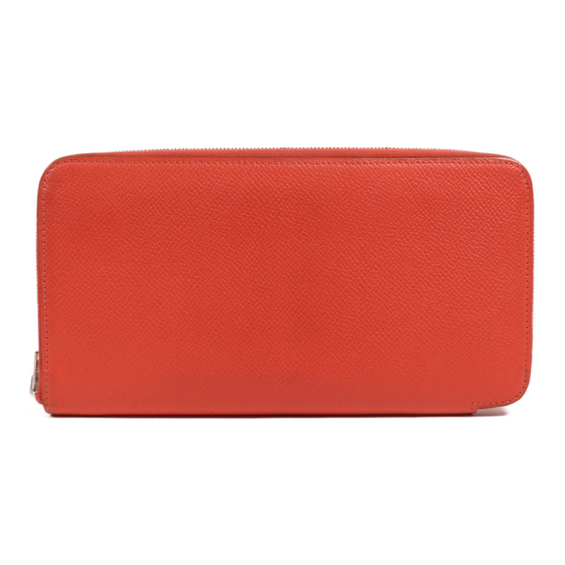 HERMES Clemence皮革Long Wallet銀扣長錢包Rose Jaipur-1