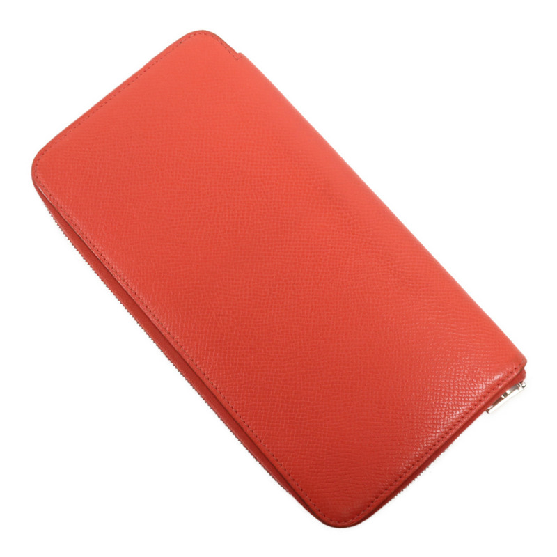HERMES Clemence皮革Long Wallet銀扣長錢包Rose Jaipur-3