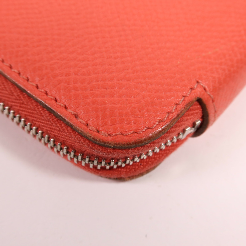 HERMES Clemence皮革Long Wallet銀扣長錢包Rose Jaipur-9