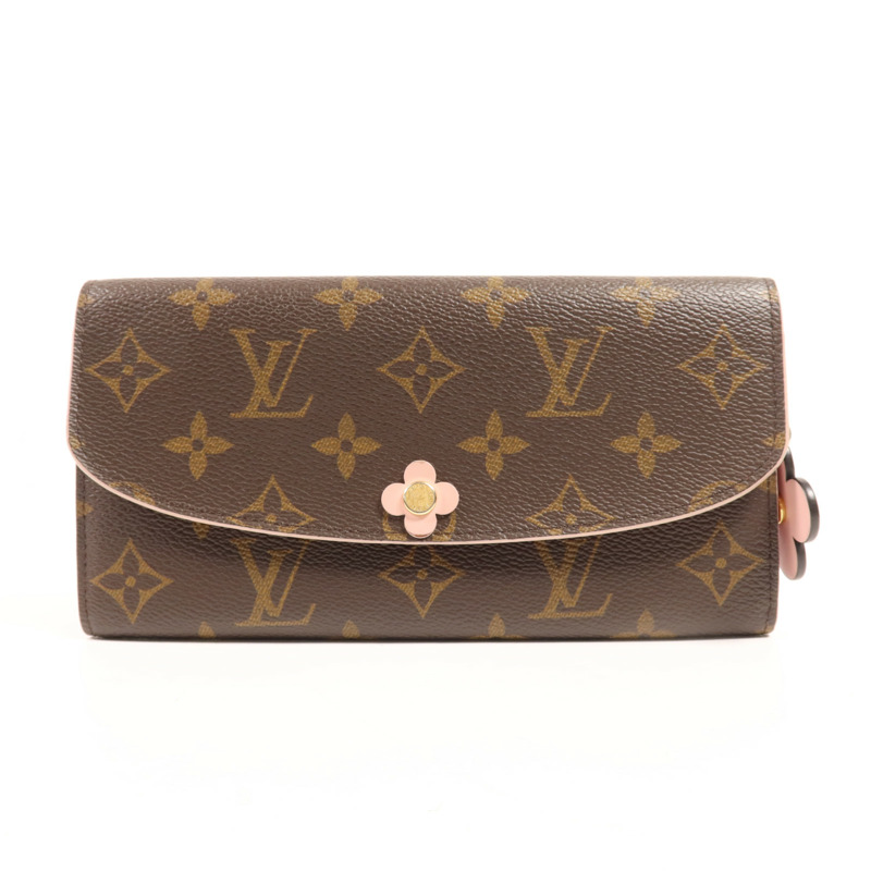 LOUIS VUITTON Monogram Long Wallet金扣長錢包-0