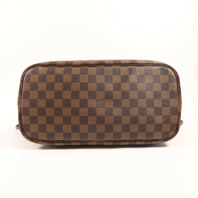 LOUIS VUITTON Damier Neverfull MM金扣肩背袋/手挽袋-3