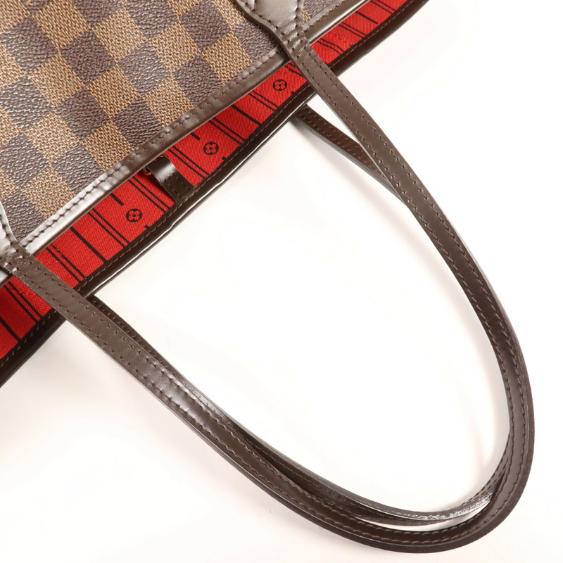 LOUIS VUITTON Damier Neverfull MM金扣肩背袋/手挽袋-4