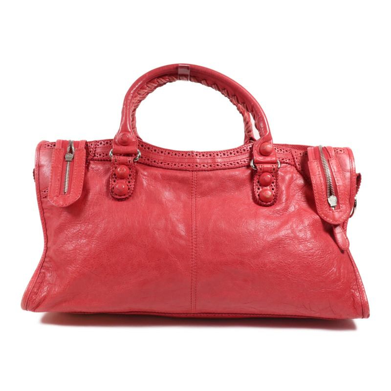 BALENCIAGA 牛皮皮革Giant City銀扣手挽肩背兩用袋-1