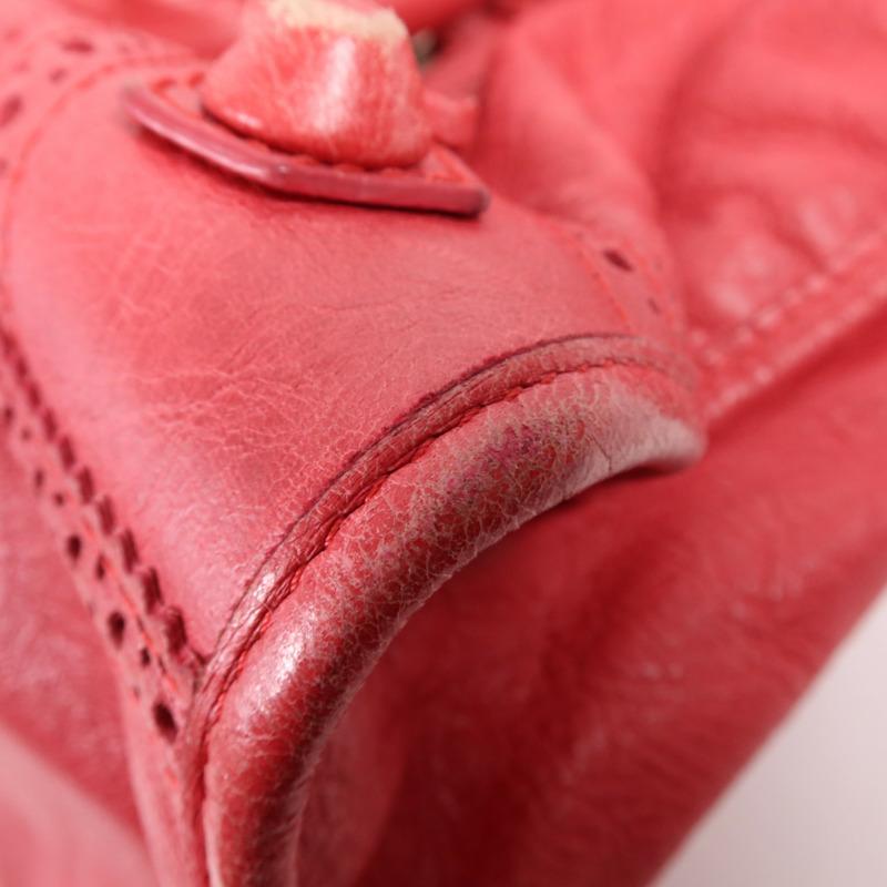 BALENCIAGA 牛皮皮革Giant City銀扣手挽肩背兩用袋-8