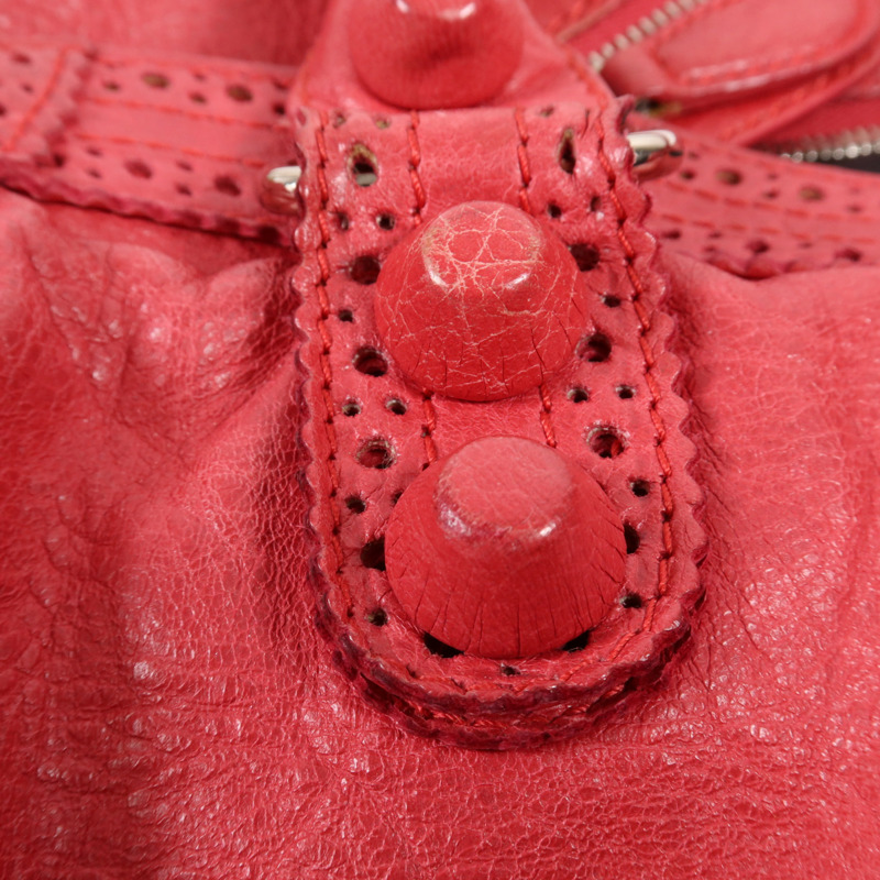 BALENCIAGA 牛皮皮革Giant City銀扣手挽肩背兩用袋-13