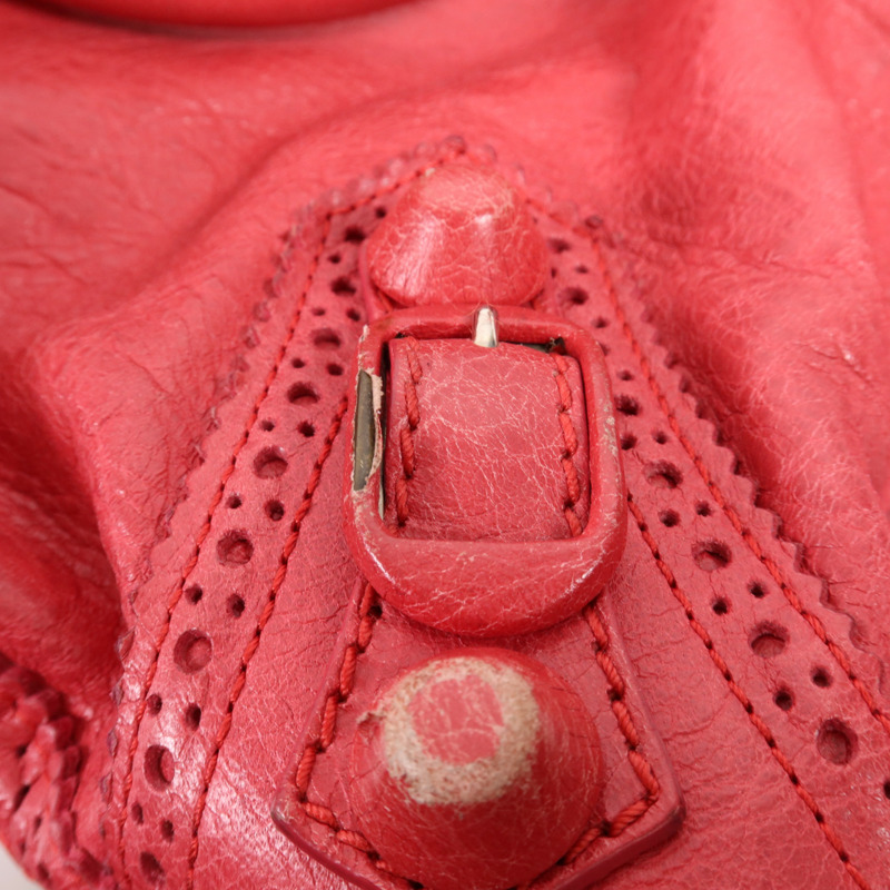 BALENCIAGA 牛皮皮革Giant City銀扣手挽肩背兩用袋-16