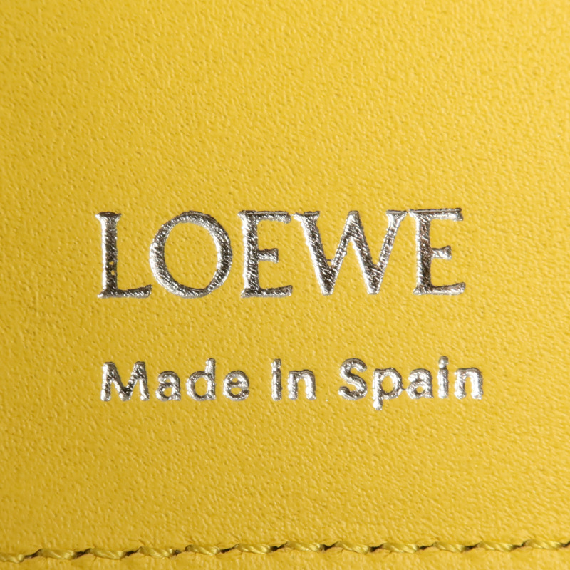 LOEWE 牛皮皮革Wallet銀扣錢包-6
