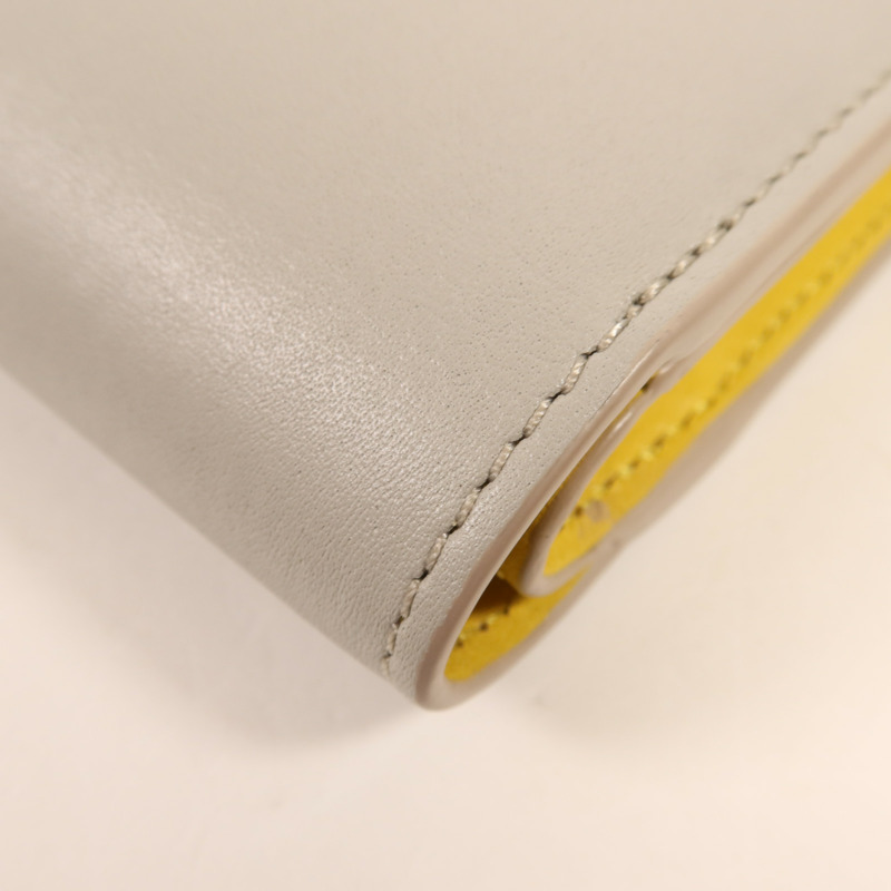 LOEWE 牛皮皮革Wallet銀扣錢包-8