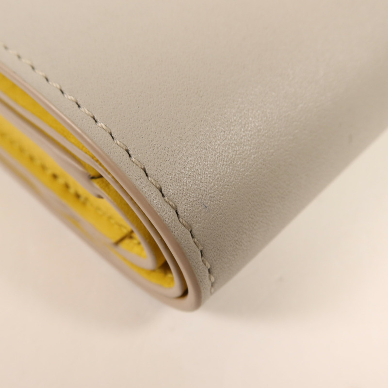 LOEWE 牛皮皮革Wallet銀扣錢包-9