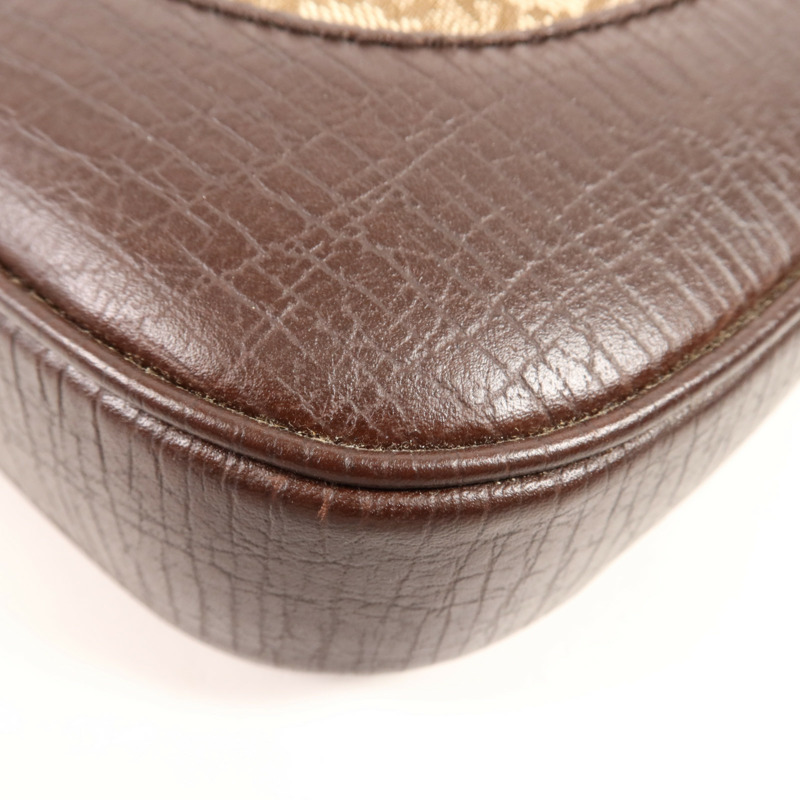 GUCCI 帆布Shoulder Bag銀扣肩背袋-7