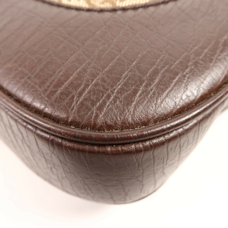 GUCCI 帆布Shoulder Bag銀扣肩背袋-8