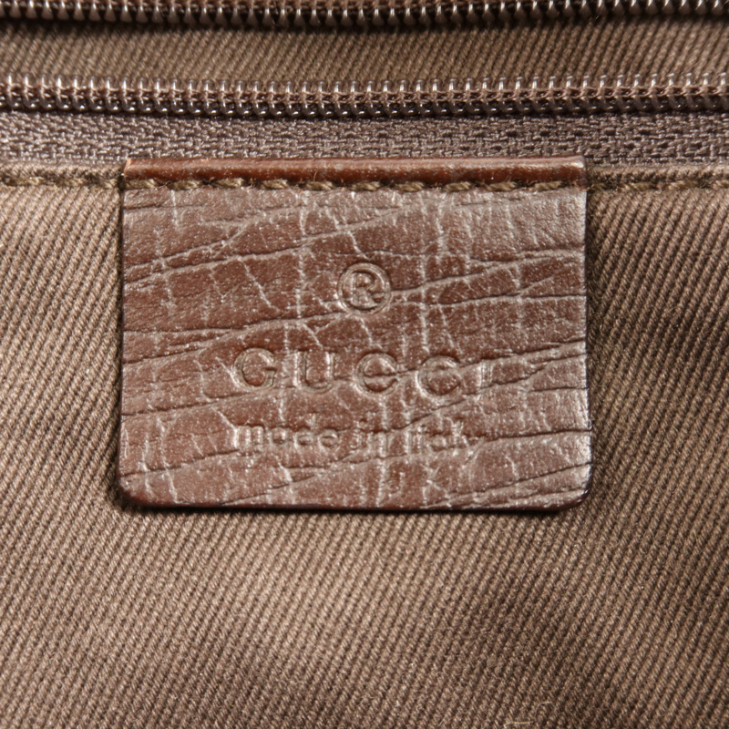 GUCCI 帆布Shoulder Bag銀扣肩背袋-10