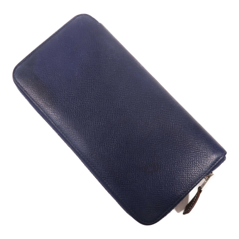 HERMES Clemence皮革Silk In Long Wallet銀扣長錢包-3