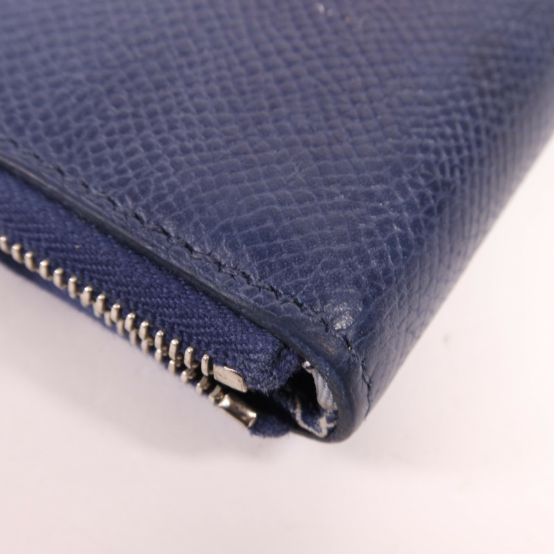 HERMES Clemence皮革Silk In Long Wallet銀扣長錢包-11