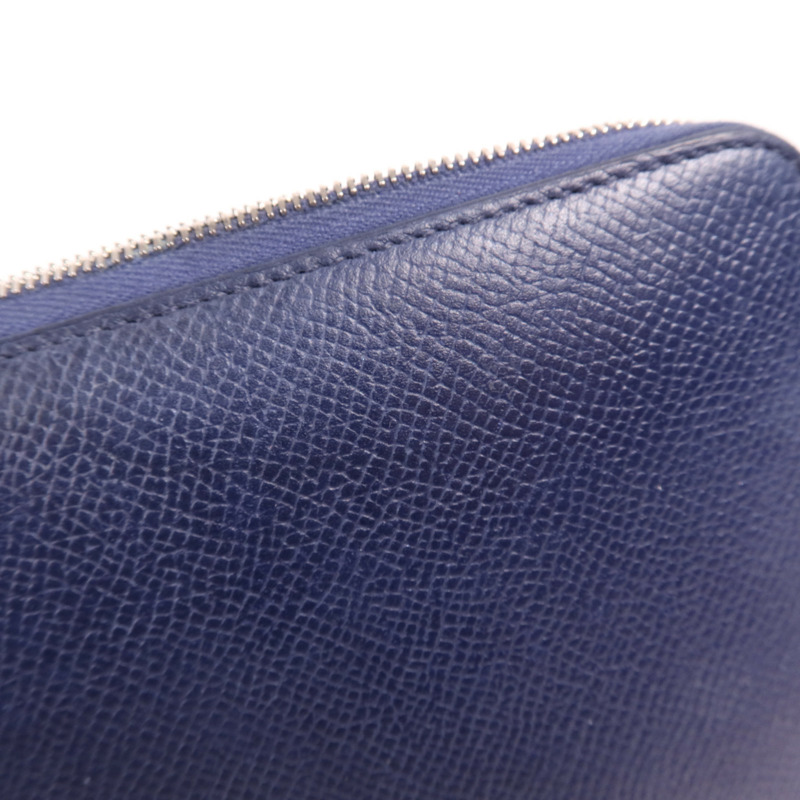 HERMES Clemence皮革Silk In Long Wallet銀扣長錢包-15