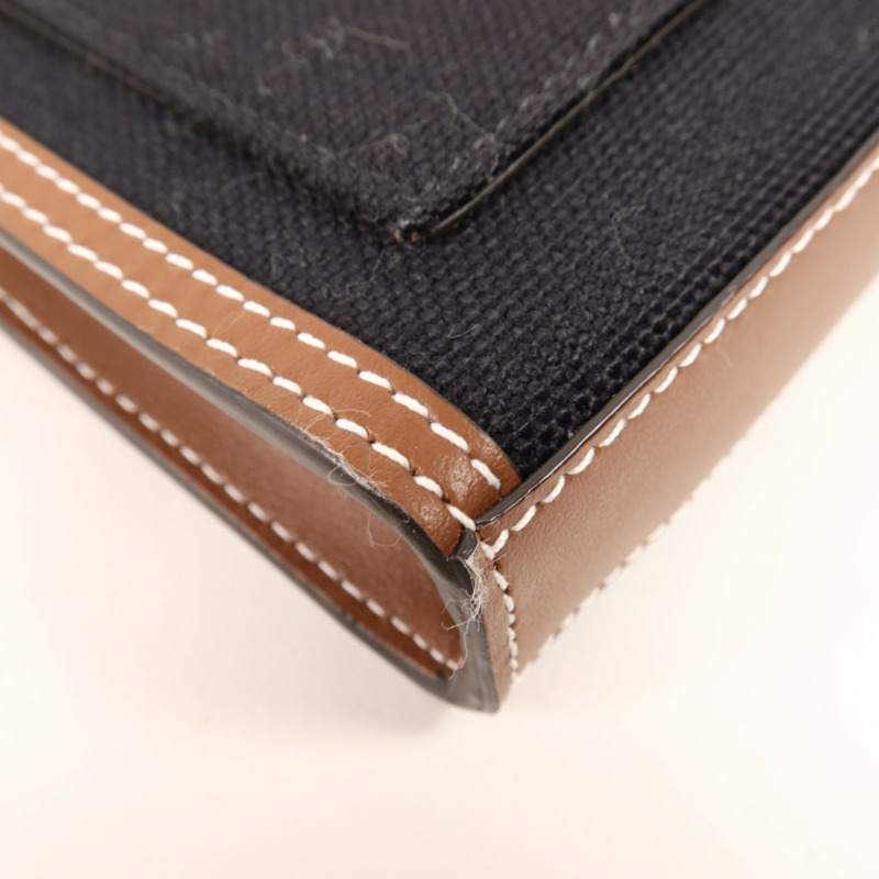 BURBERRY 帆布Shoulder Bag銀扣手挽肩背兩用袋-9