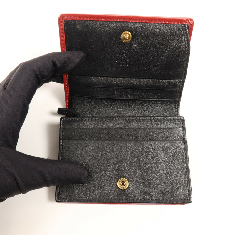 GUCCI 牛皮皮革GG Marmont Wallet金扣錢包-4