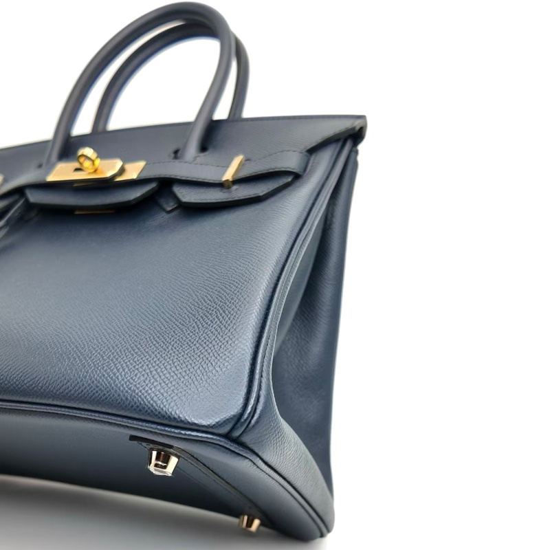［4642］Hermès 愛馬仕 Birkin 30 午夜藍 手提包 EP皮 金扣-6