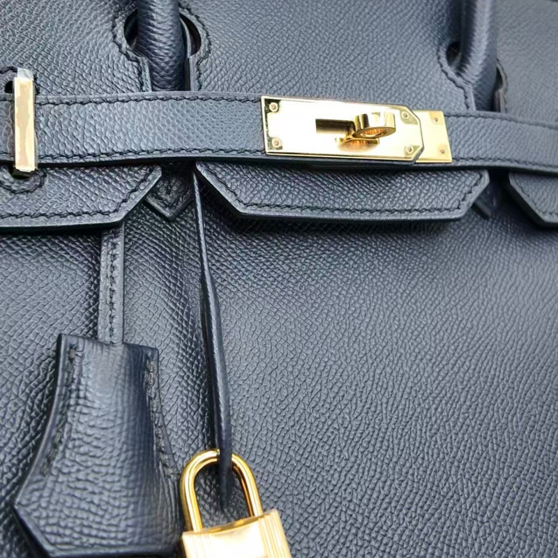 ［4642］Hermès 愛馬仕 Birkin 30 午夜藍 手提包 EP皮 金扣-7