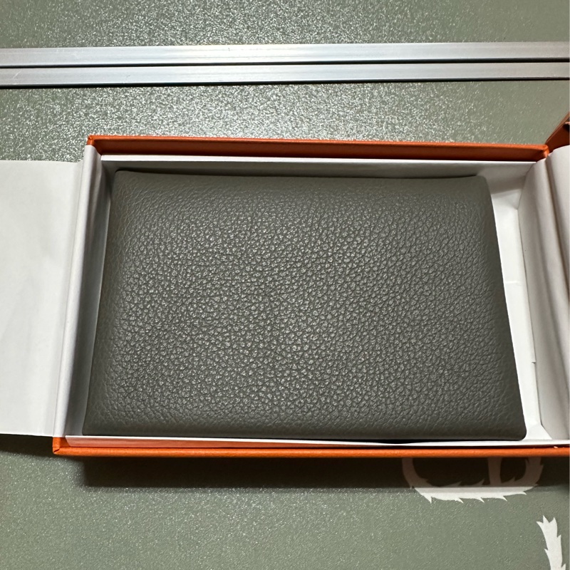 Hermes Duo （大象灰）卡片夾-牛皮-3