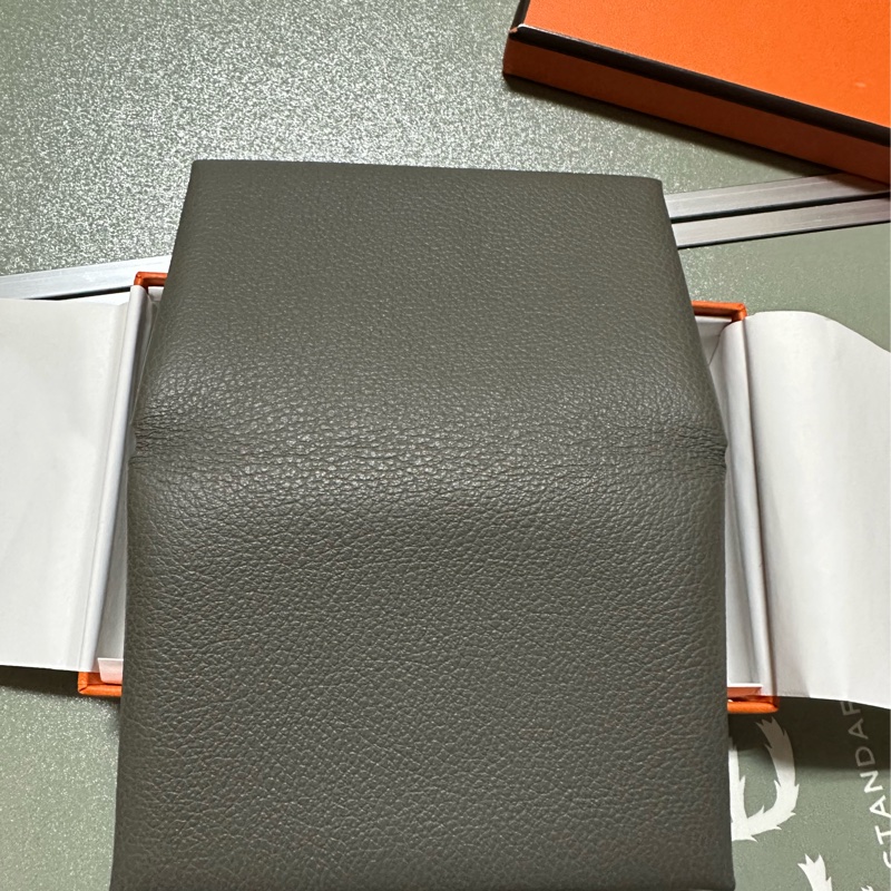 Hermes Duo （大象灰）卡片夾-牛皮-4