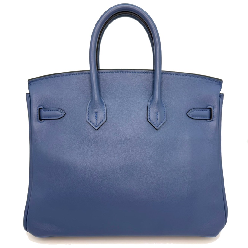［4179］Hermès 愛馬仕 Birkin 25 瑪瑙藍 手提包 SW皮 金扣-1