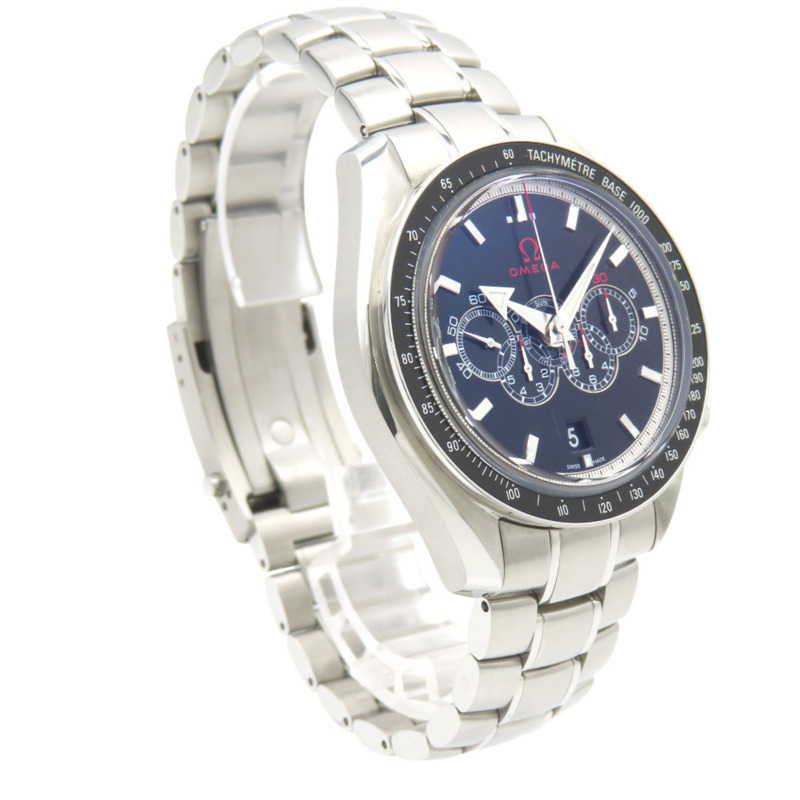 歐米茄超霸系列奧運系列闊箭五眼計時表 321.30.44.52.01.001 自動機械錶 不鏽鋼錶殼 黑色錶盤 0326 歐米茄 男士-3