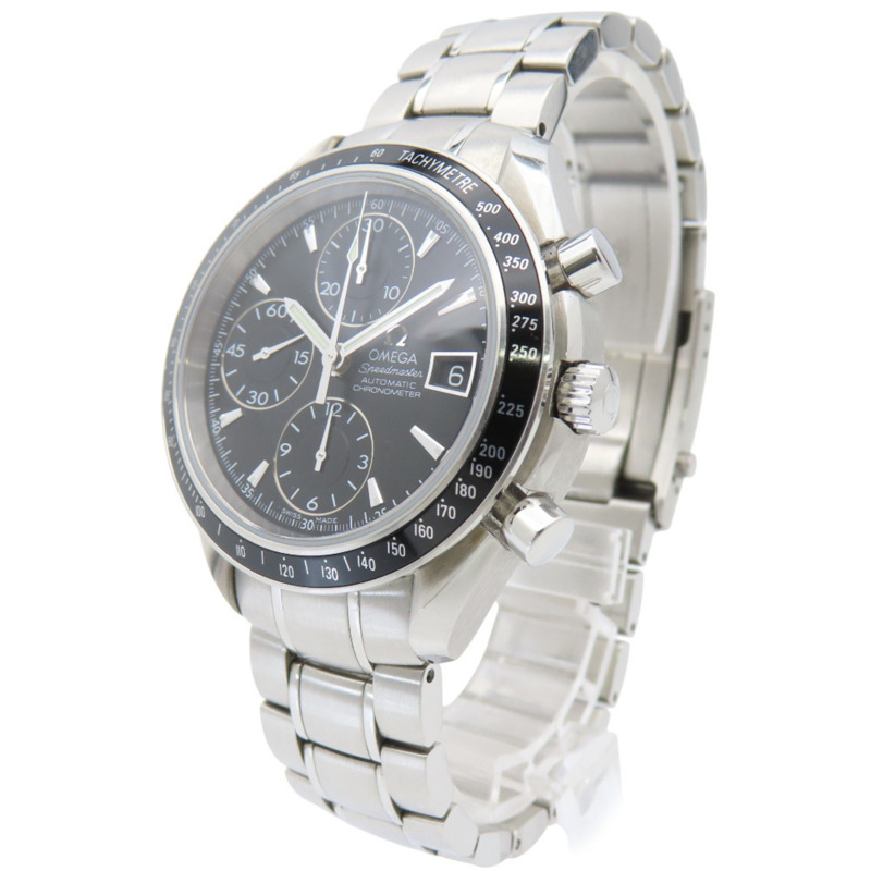 歐米茄超霸系列日期顯示腕錶 3210.50 自動機械錶 不鏽鋼錶殼 黑色錶盤 0327 OMEGA 男錶-2