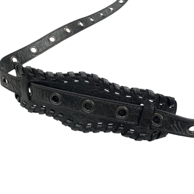 BALENCIAGA 巴黎世家 BLACK Le CAGOLE 圓筒包 皮革 鐵灰色 鎳色釦-10