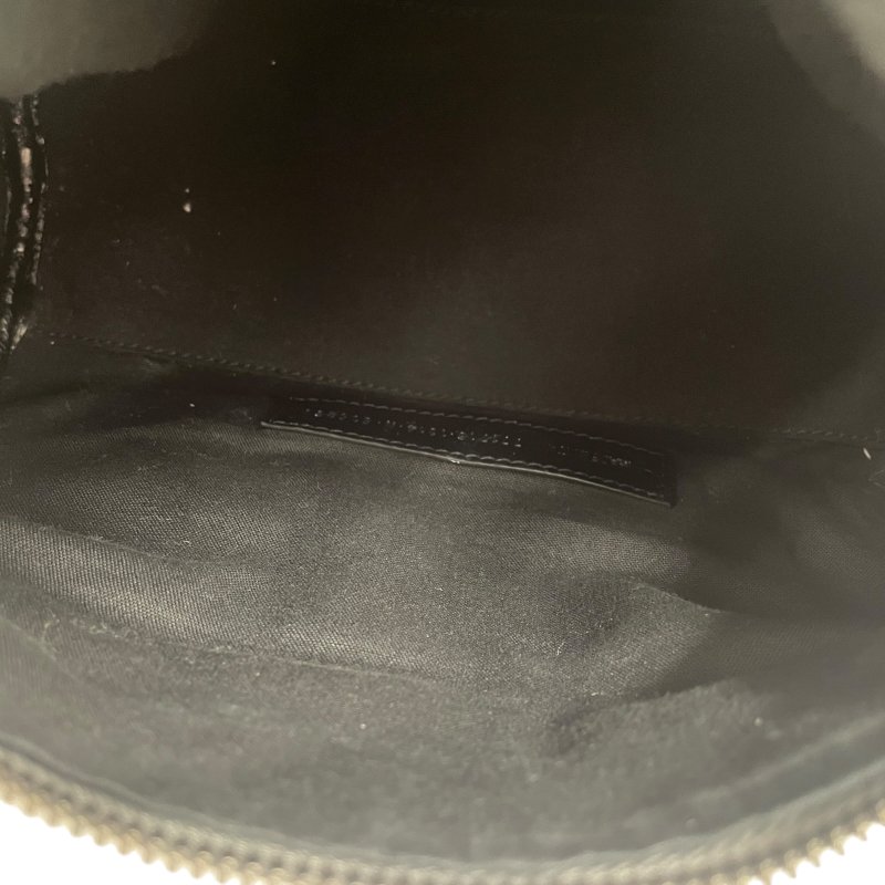 BALENCIAGA 巴黎世家 BLACK Le CAGOLE 圓筒包 皮革 鐵灰色 鎳色釦-11