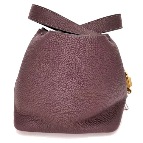 ［2546］Hermès 愛馬仕 PICOTIN 18 馬鞍紅 手提包 金扣