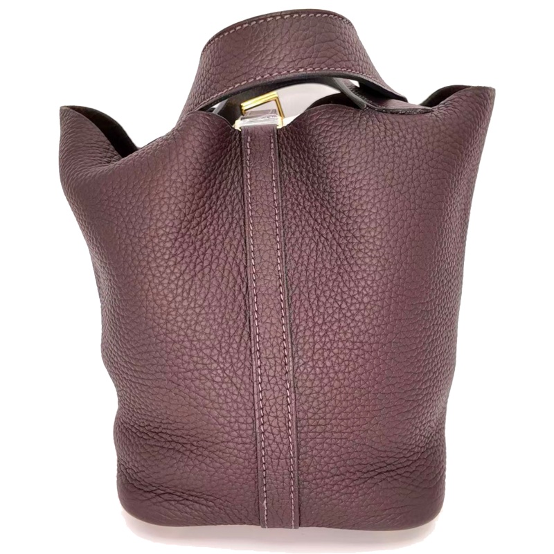 ［2546］Hermès 愛馬仕 PICOTIN 18 馬鞍紅 手提包 金扣-2