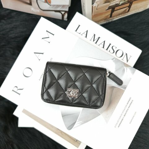 Chanel 黑銀零錢包