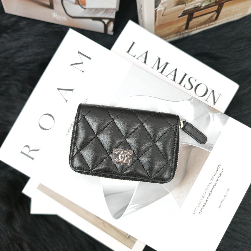 Chanel 黑銀零錢包-0