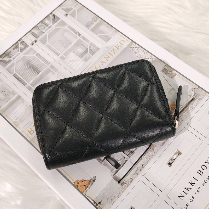 Chanel 黑銀零錢包-1