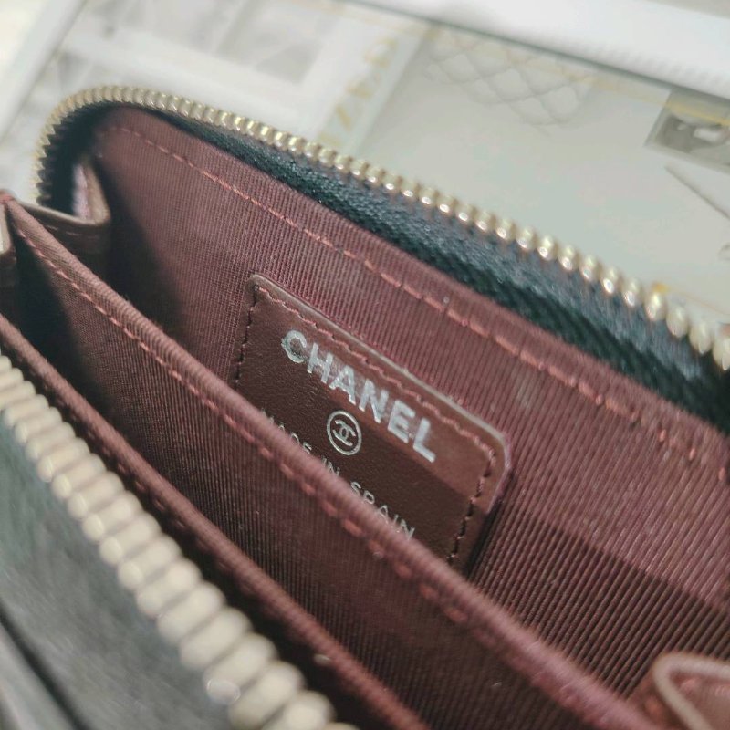 Chanel 黑銀零錢包-3