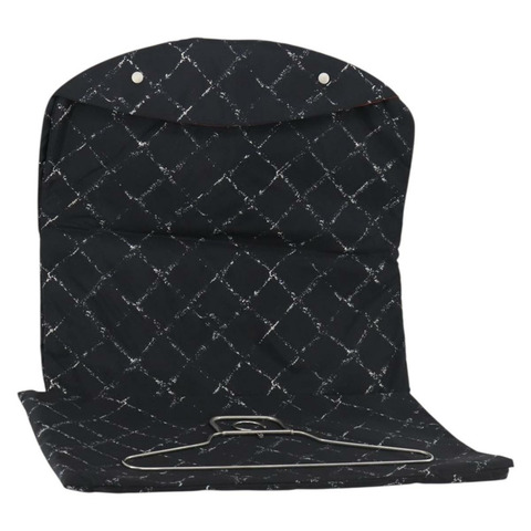 香奈兒旅遊系列服裝罩 尼龍黑 CC Auth bs30653