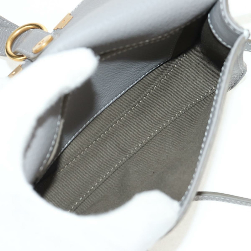 【日本直送】Chloe Mercy 腰包 皮革 灰色 金色 正品 BA7542-9